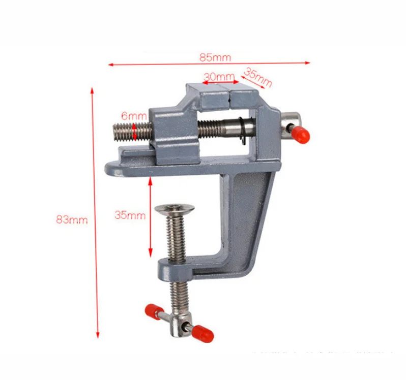 35mm 1PCS Mini Aluminum Bench Table Swivel Lock Clamp Vice Craft Jewelry Hobby Vise Wholesale