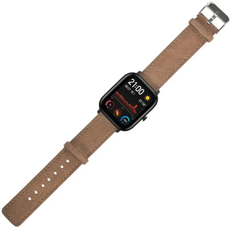 Винтажный ремешок из натуральной кожи для часов Huami Amazfit GTS Smart Watch