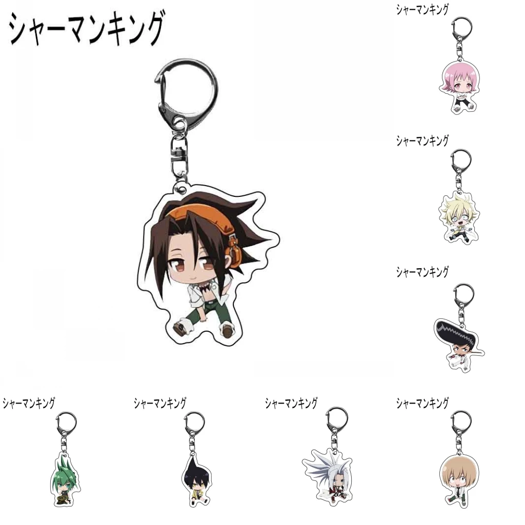 SHAMAN KING Key Chains Two sided Keychain Cosplay Acrylic Pendant