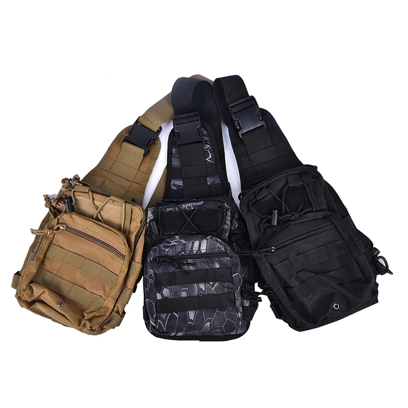 Mens Tactical Sling Chest Bag Assault Pack Messenger Shoulder Bag Molle Backpack 