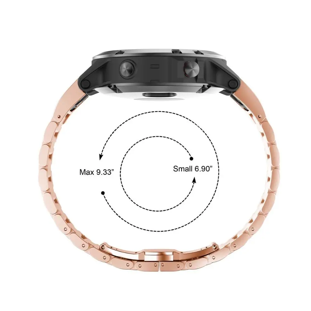Ремешок для часов из нержавеющей стали для Garmin Fenix 5 с шириной 22 мм, металлические ремешки для Garmin Fenix 5 Plus/Forerunner 935