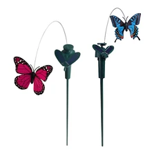 2x Солнечный Летающий Бабочка с крыльями колья Открытый Сад Искусство украшение цветочный горшок Яркие бабочки Свадебный декор