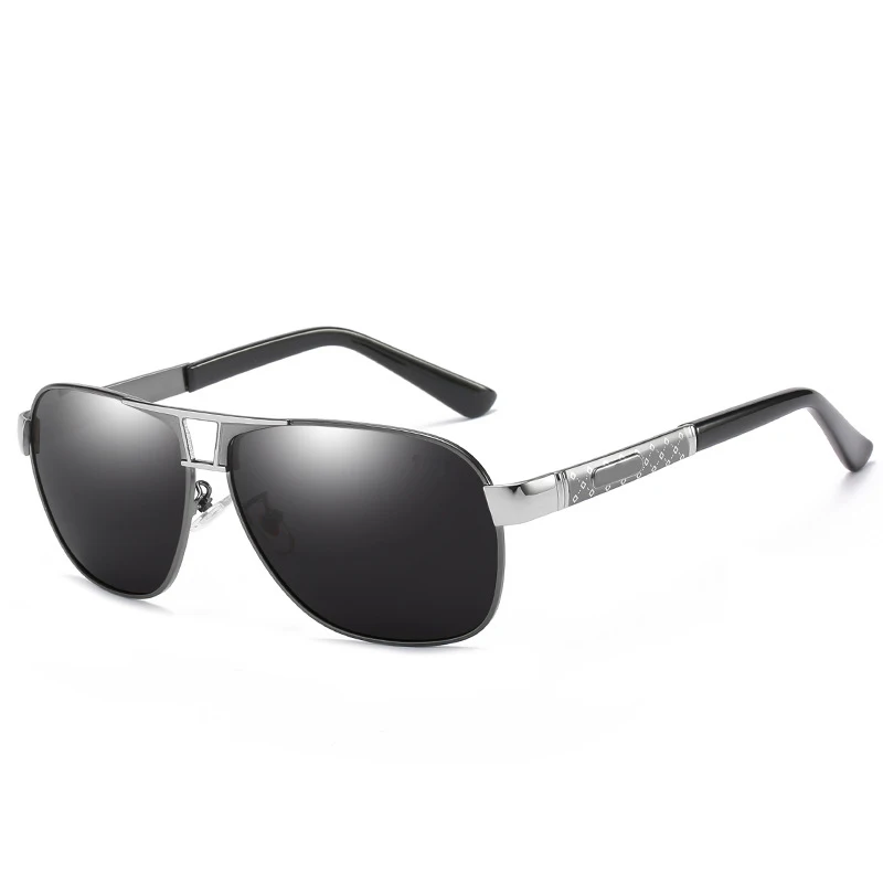Imwete фотохромные и поляризационные мужские солнцезащитные очки, винтажные линзы высокой четкости, роскошная металлическая оправа, мужские очки для вождения с антибликовым покрытием UV400 - Цвет линз: GunBlack