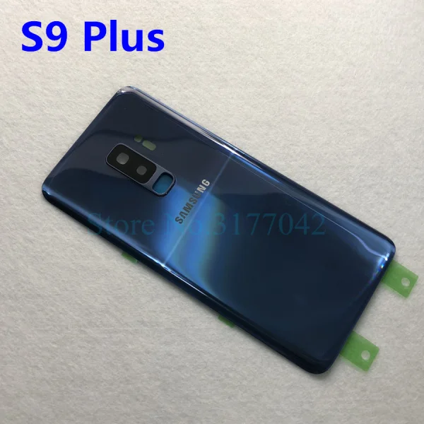 Samsung задняя Батарея Крышка для samsung Galaxy S9 плюс s9+ G965 SM-G965F G965FD S9 G960 SM-G960F G960FD сзади Стекло чехол - Цвет: S9 Plus blue