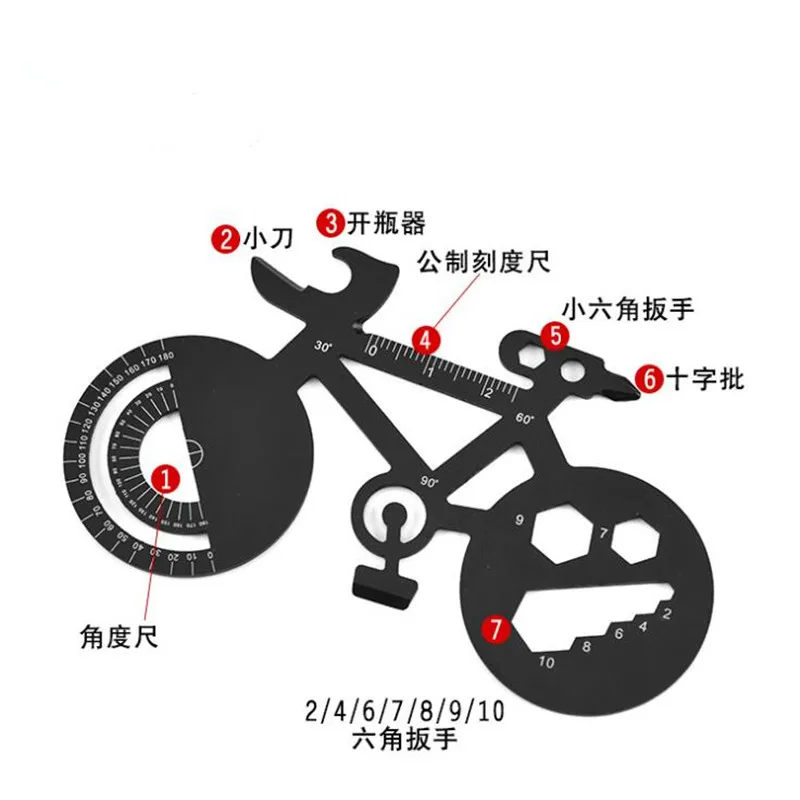Многофункциональный инструмент для карты bicycle из нержавеющей стали креативная открывалка для бутылок гаечный ключ наружный портативный инструмент EDC брелок подвеска