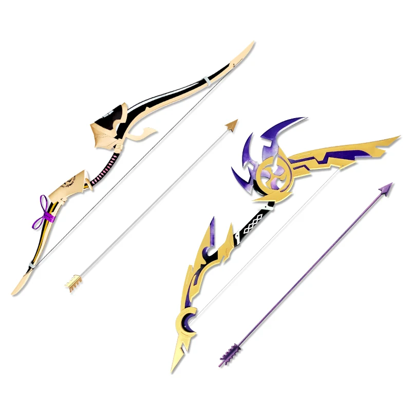 Game Genshin Impact Naganohara Yoimiya Cosplay Weapon Thundering Pulse Bow and Arrow Demon-breaking Tartaglia Props | Тематическая