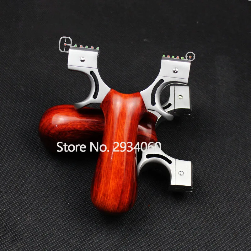 Slingshot Stainless Steel Catapult Wood Handle Powerful Rubber Band Outdoor Hunting Games slingshot accessories