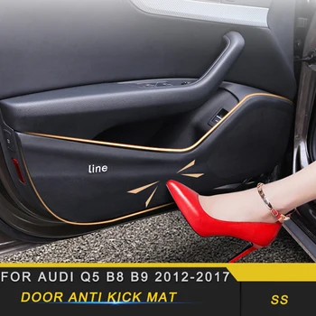 

For Audi Q5 B8 B9 2012-2017 Car Styling Inner Interior Door Anti Kick Mat Pad Cover Sticker Decoration Accessories