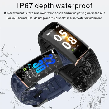 

Smart Watch IP67 Waterproof Touch Screen SportsTemperature Blood Pressure Heart Rate Monitor Bracelet Smartwatch for Android iOS