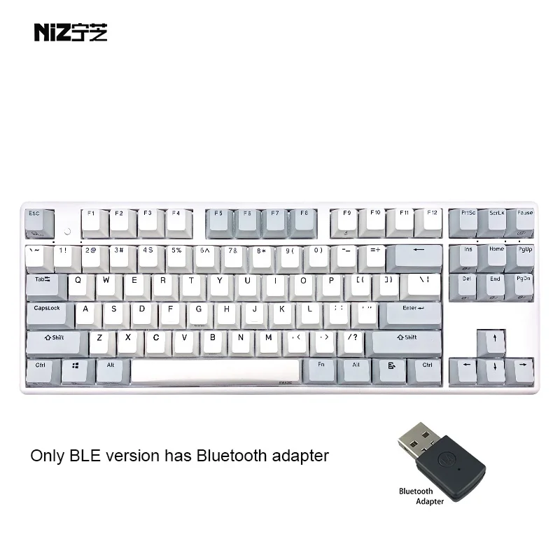 Клавиатура Niz x87 емкостная клавиатура Bluetooth Двухрежимная полноклавишная