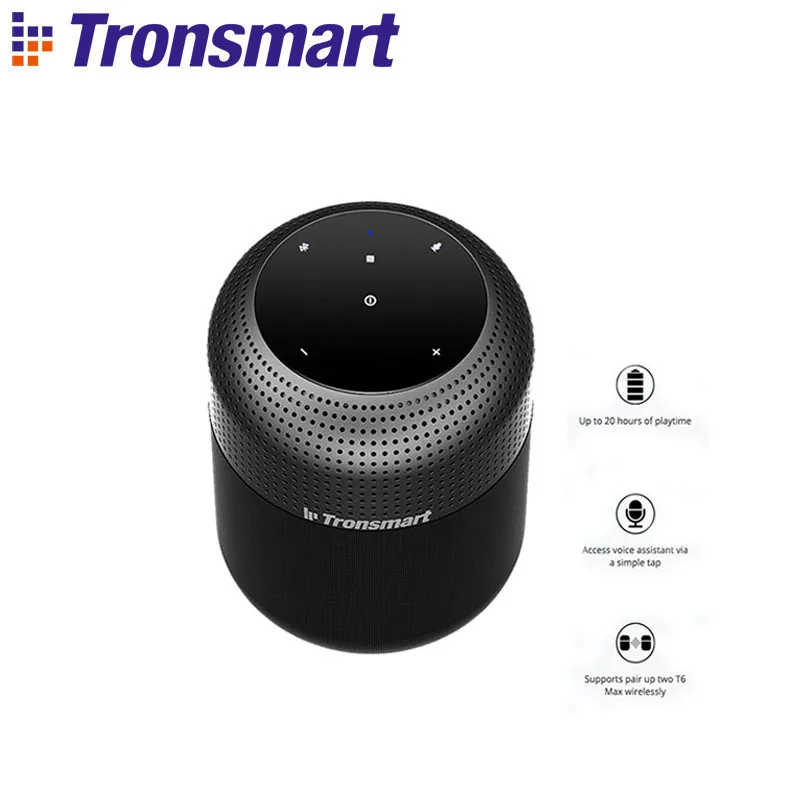 Tronsmart T6 Max Bluetooth динамик 60 Вт TWS блютуз колонка 360 градусов объемный звук