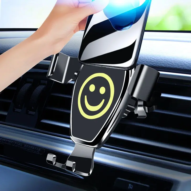 Прямая доставка автомобильный воздушный вентиляционный кронштейн улыбка лицо смартфон Подставка Авто gps Мобильный держатель Стенд