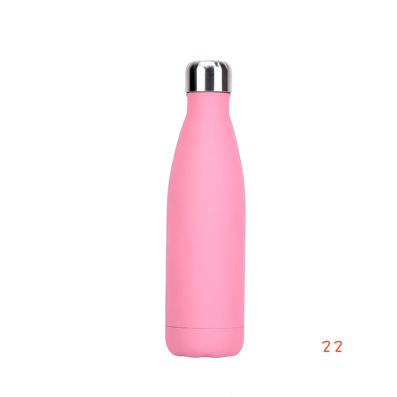500 мл с двойными стенками вакуумные из нержавеющей стали изолированные бутылки для воды с пользовательским логотипом - Цвет: 0422