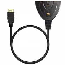 4 к* 2 к 3D Мини 3 порта HDMI коммутатор 1.4b 4 к Коммутатор HDMI сплиттер 1080P 3 в 1 выход порт концентратор для DVD HDTV Xbox PS3 PS4