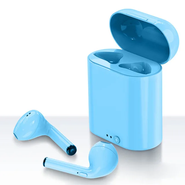 i7s mini Tws Wireless Headphones Bluetooth Earphones For iPhone Huawei Xiaomi Redmi Sports Earbuds Stereo In-Ear Music Headset Blue