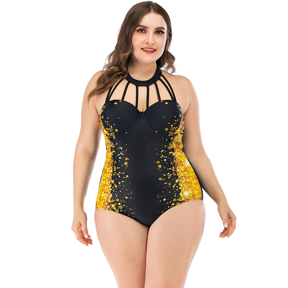 

Swimwear Women 2020 One Piece Swimsuit Plus Size Print Bathing Suit Sexy Women Bikini for Beach Wear Monokini Push Up Swimwear