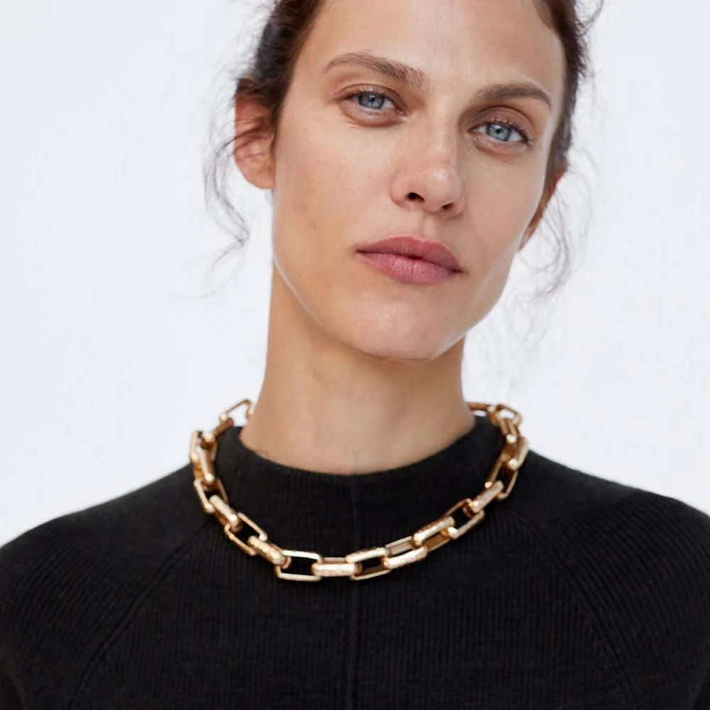 Yumfeel ювелирные изделия панк ожерелье массивные большие цепи s Женщины | Украшения