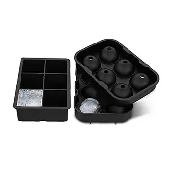 

2Pcs Reusable Ice Cube Tray Mold Silicone Spheres Ice Ball Making Molds for Whiskey, Cocktails & Bourbon