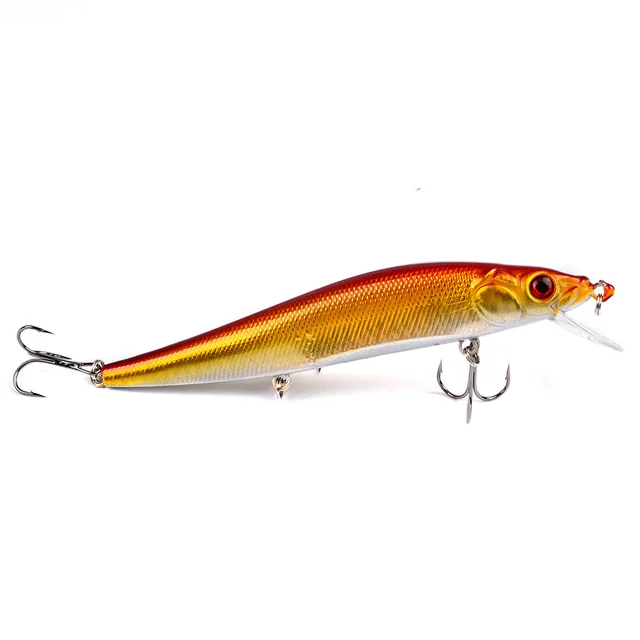 1Pcs Minnow Fishing Lures 14g/23g Crankbait Wobblers Perch 3D Eyes Artificial Hard Bait Pike Carp Bass Floating Swimbait Pesca Red