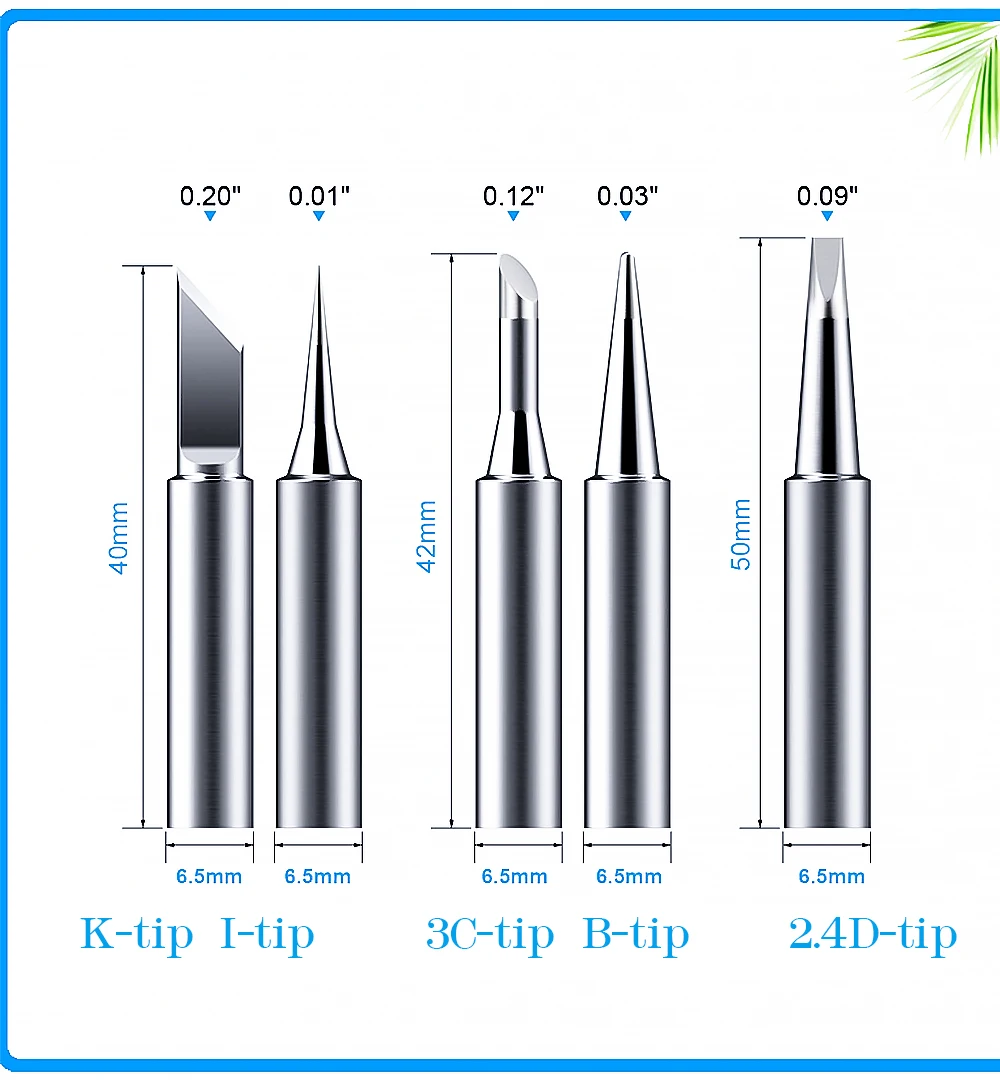 5 шт. тонкая паяльная отвертка железный наконечник для сварки станционные инструменты комплект