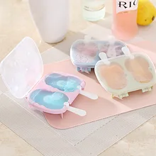 Детские Diy две Мультяшные модели льда Ослепительная Мода Пластиковые ледяные палки Лето кролик мороженое Формочки Для Мороженного «фруктовый лед»