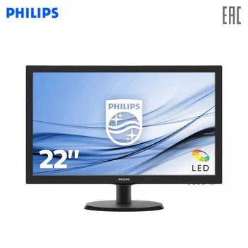 

LCD Monitors PHILIPS 223V5LHSB2 (0001) PC peripherals computer game monitor FHD MVA 21.5'' 1920х1080(FHD) TN 200cd m2 H90° V65° 600:1 10М:1 16.7M 5ms