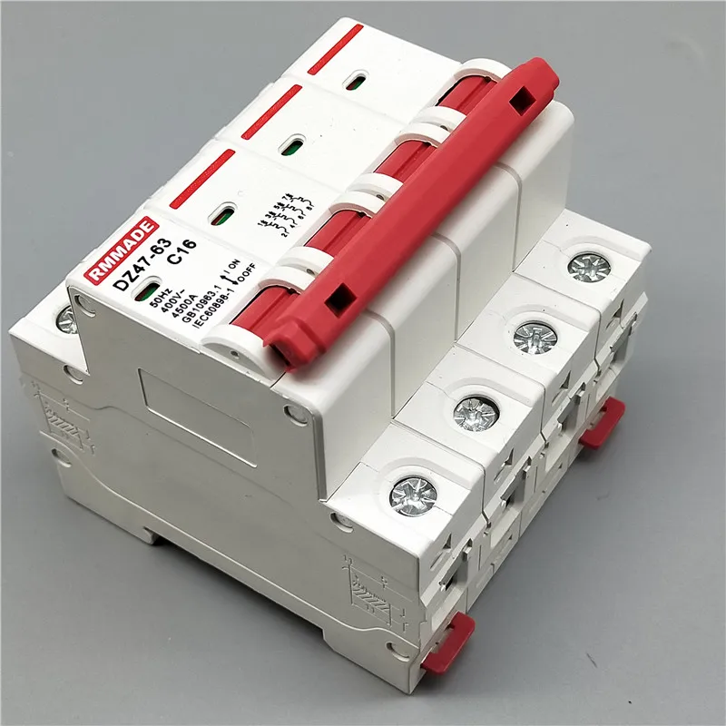 

AC220V-400V DZ47-63 6A 4P 10A 16A 20A 25A 63A AC230V 32A 40A 50A Mini Circuit Breaker Cutout Miniature Household Air Switch