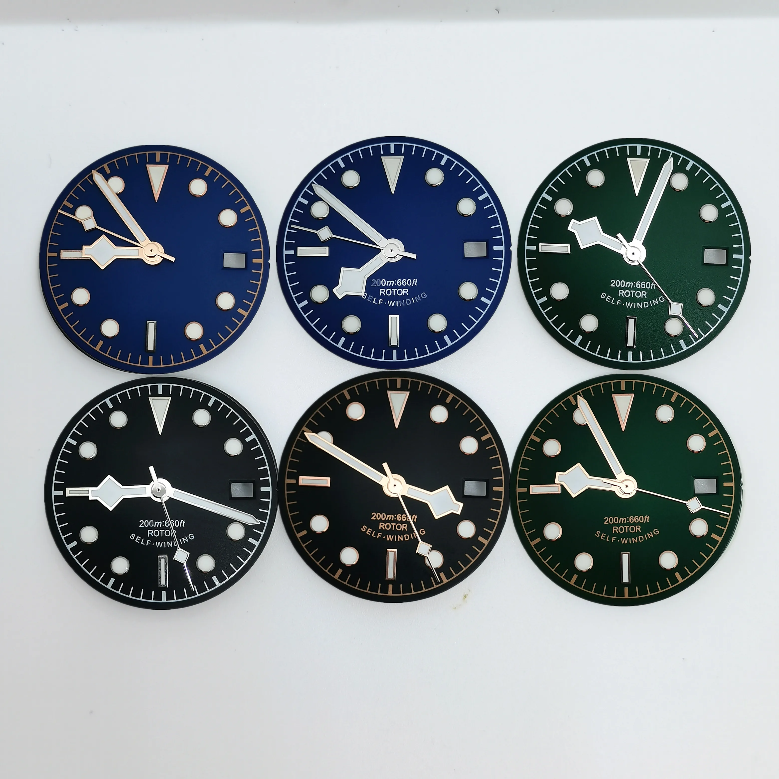 

Watch Accessories 30.5MM Green Luminous Dial Add Hands Fit NH35 ETA2836 ETA2824 Miyota8215 Automatic Movement