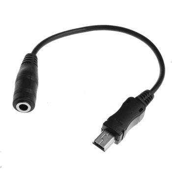

Mini USB 5 Pin Male To 3.5mm Female Headphone Jack Aux Adapter Cable 15cm