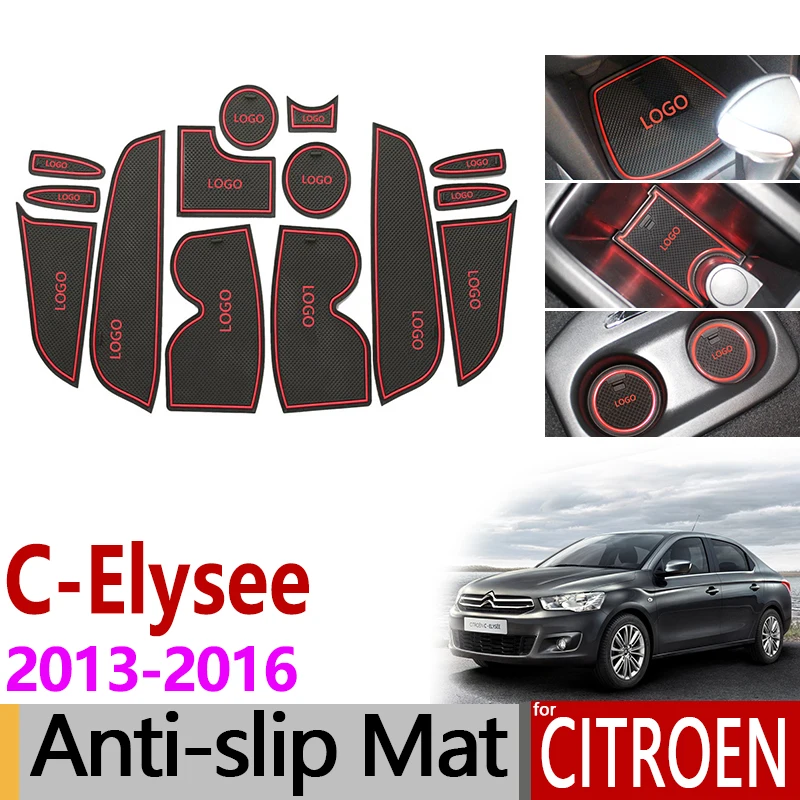 Противоскользящий коврик для Citroen C-Elysee 2013 MK2 C Elysee CElysee аксессуары слот для ворот противогрязный дверной паз