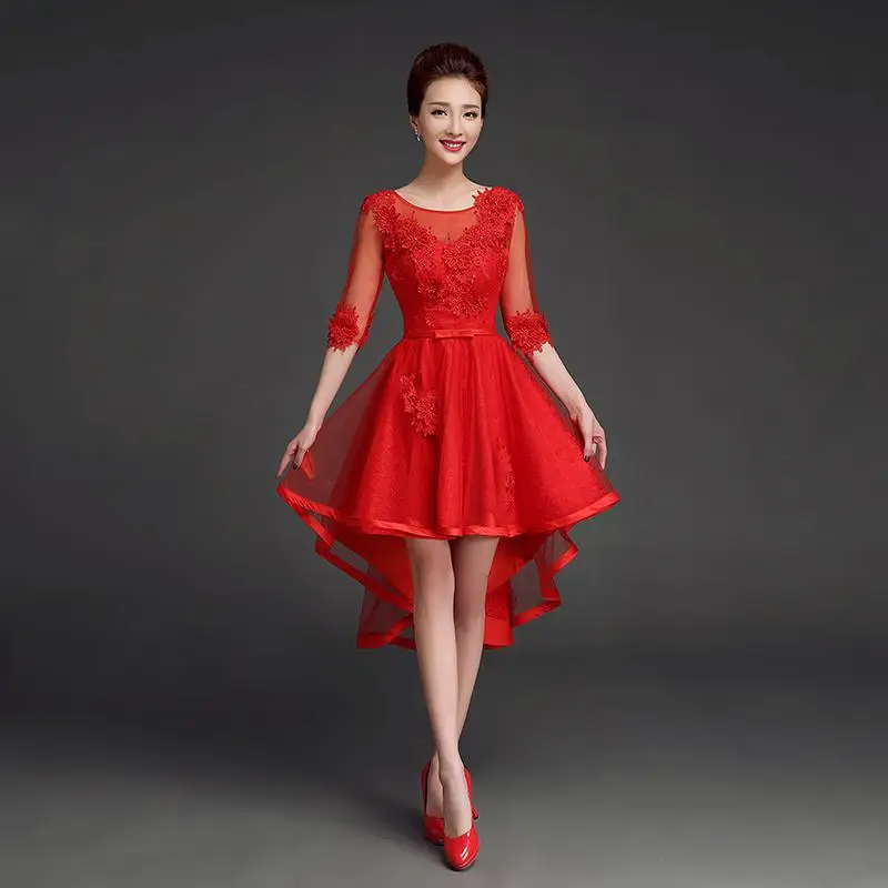 Китайское женское платье без бретелек Qipao Новинка красное свадебное платье для невесты Благородные Аппликации и бусины Cheongsam классическое вечернее платье Vestido - Цвет: Style 3