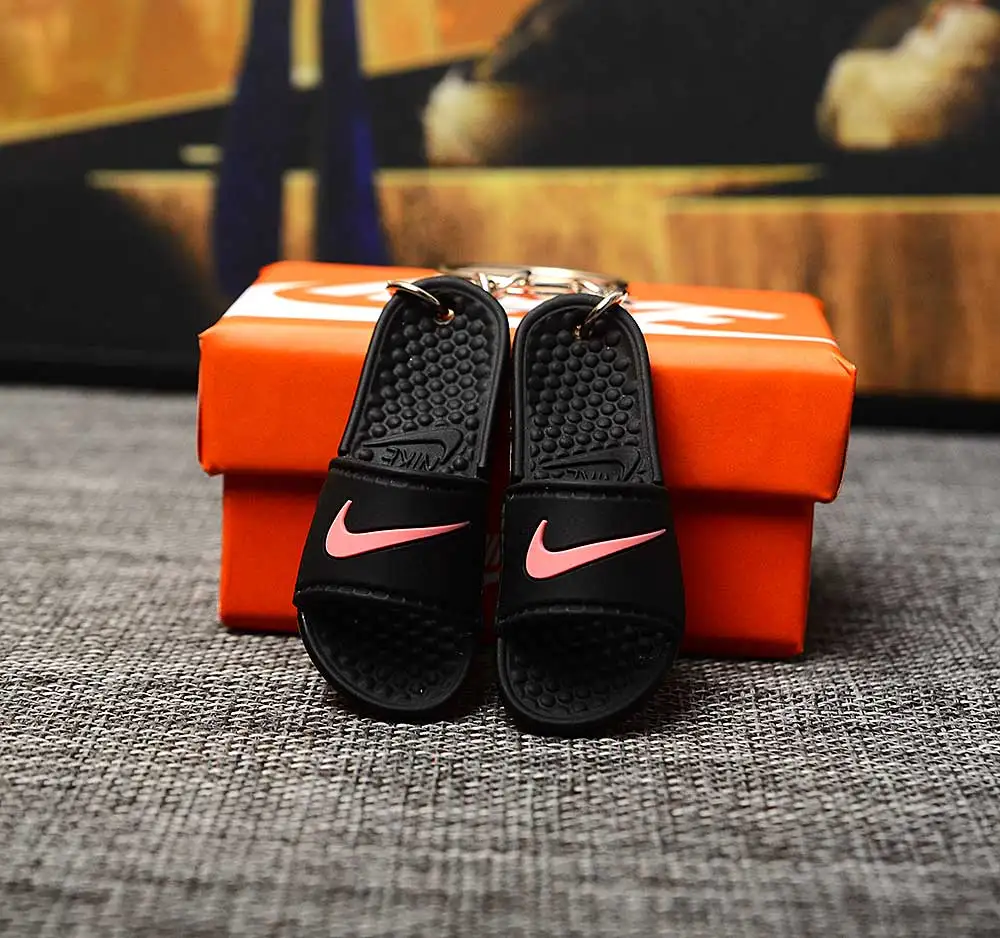 a pair w box Дропшиппинг DIY 3D тапочки брелок рюкзак ювелирные изделия креативный подарок на день рождения Пары Рождественский тапок брелки - Цвет: a pair w box