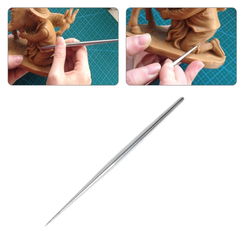 

Stainless steel Rod Detail Needles For Pottery Modeling Carving Clay Sculpture Ceramics Tools For Model Cloth Line Texture