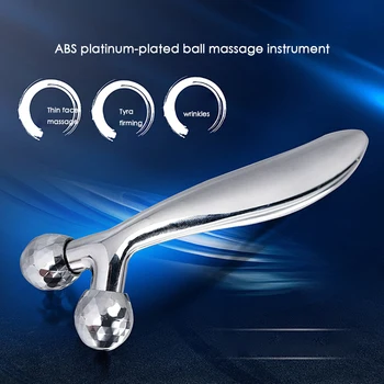

3D Roller Massager 360 Rotate Silver Thin Face Full Body Shape Massager Lifting Wrinkle Remover Facial Massage Relaxation Tool