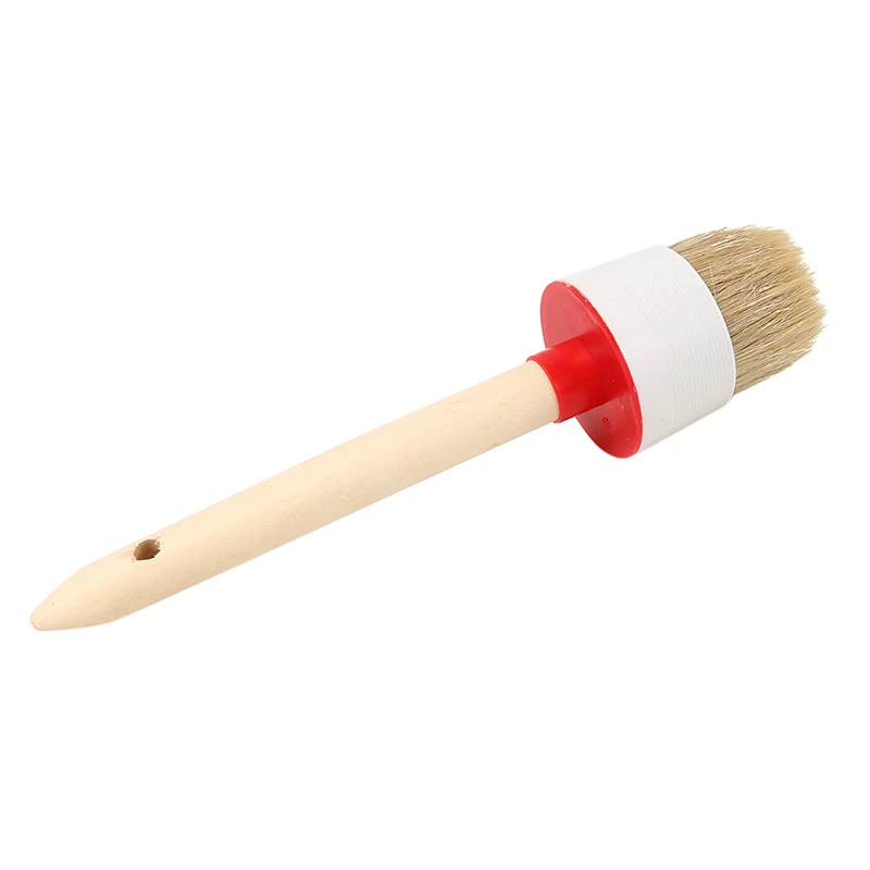 High Quality Wooden Handle Painting Wax Brushes 280mm Long Round Bristle Chalk Oil Painting DIY Tools
