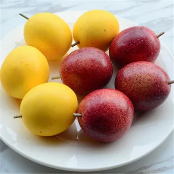 

30Pcs Foam Fruit Fake Passion Fruits Artificial Gold Berry for Shop Home Decoration Early Childhood Education Cognitive Props