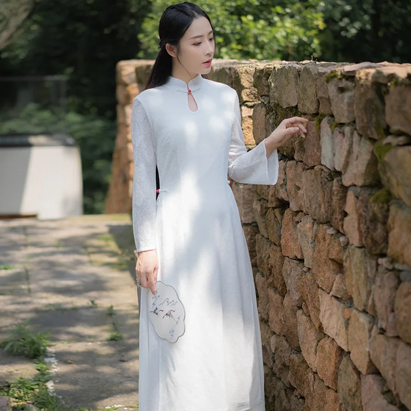 Современная китайская традиционная одежда hanfu улучшенное китайское платье