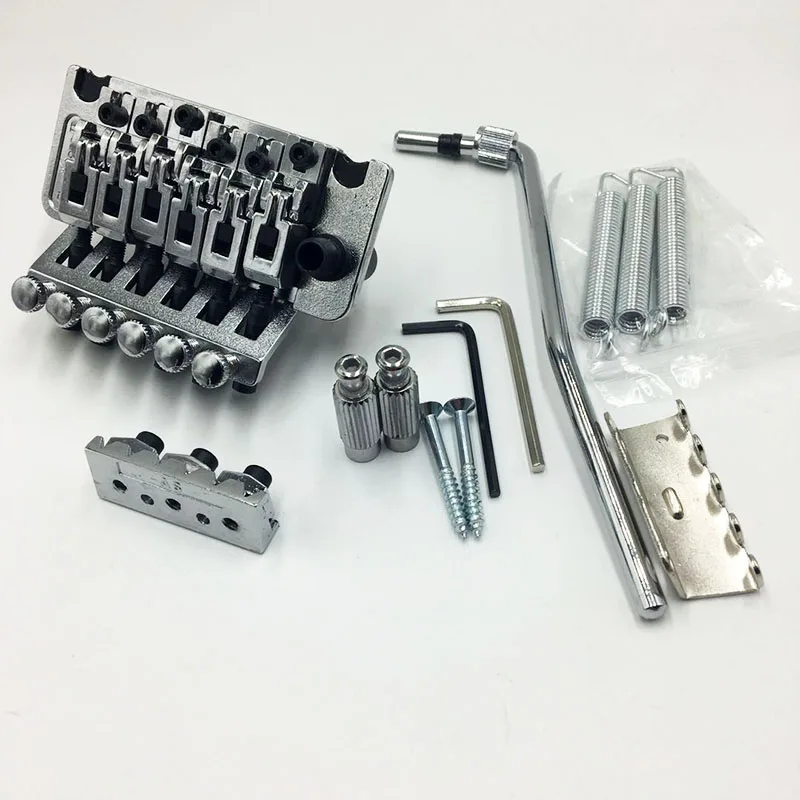 Floyd Rose Хром 6 струнная система тремоло Потяните струнная пластина мост для двойного встряхивания электрогитары