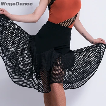 

Fashion Tassel Ballroom Woman Latin Dance Tango Costume Sexy Rumba Samba Dance Skirt Women Training Dress Performance Wears