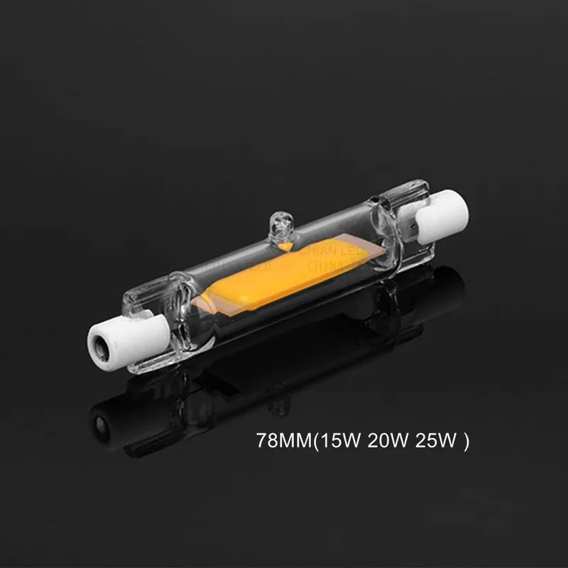 새로운 LED 빛 R7S 78mm 15W 20W 25W 높은 강력한 스포트 라이트 118mm 30W 40W 189MM 50W 유리 COB 전구 교체 할로겐 램프 110V 220V