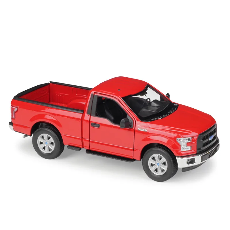 WELLY литая модель автомобиля 1:24 Масштаб Ford F150 Обычная кабина симулятор пикапа игрушечный автомобиль из металлического сплава для мальчика Коллекция подарков - Цвет: Red