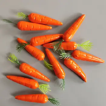 50 sztuk realistyczne realistyczne sztuczna marchew symulacja sztuczne owoce warzyw żywności wyświetlacz strona główna kuchnia dekoracji 62KC tanie i dobre opinie OOTDTY CN (pochodzenie) 50pcs Carrot