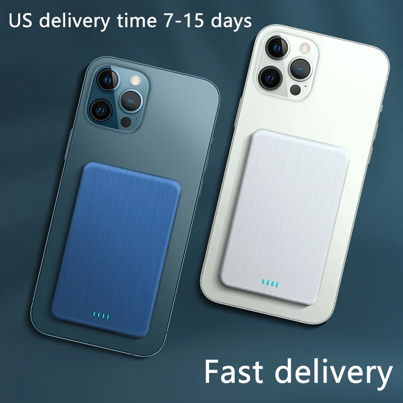 For 2021 NEW Magsafe powerbank Thin Slim External auxiliary battery For iphone 12 portable Magnetic Wireless power bank charger