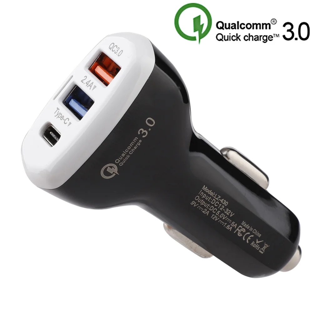 Быстрое зарядное устройство USB 3 зарядное устройство для быстрой зарядки автомобильное зарядное устройство Быстрая зарядка 3,0 Для samsung Xiaomi всех мобильных телефонов Высокое качество Безопасный стабильный