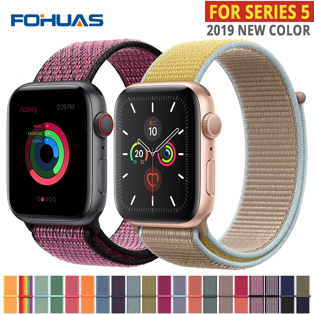 Нейлоновый ремешок для Apple Watch band series 5 iwatch 44 мм ремешок 38 мм 44 мм 40 мм iwatch sreies 4 3 2 pulseira браслет ремешок для часов