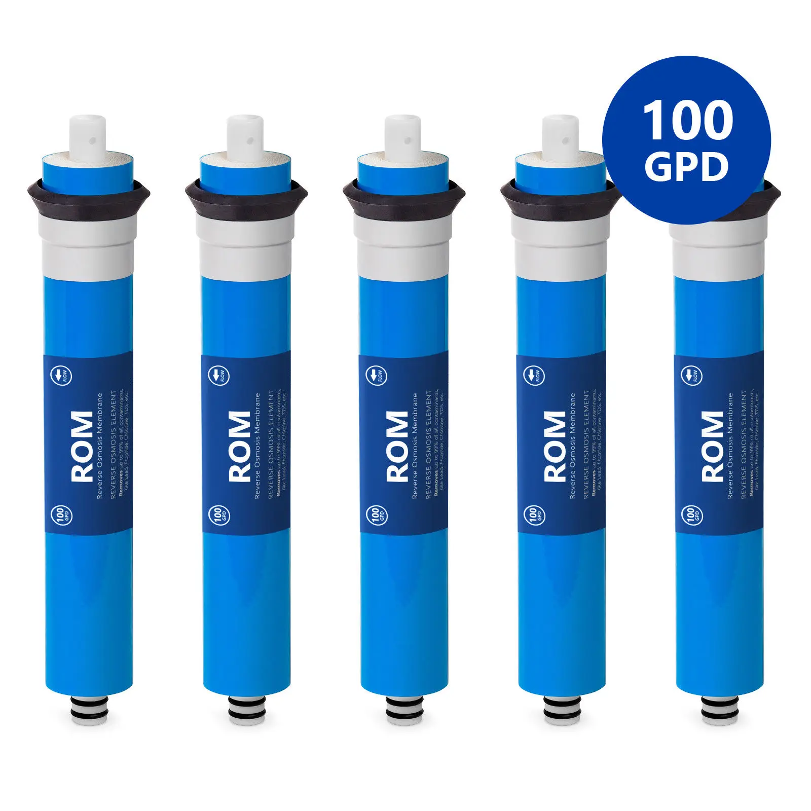 

50/75/100/125/300GPD Home Kitchen Reverse Osmosis RO Membrane Replacement Water System Filter Water Purifier Drinking Treatment