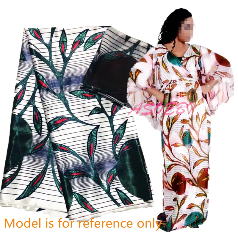Nigerian ankara fabrics satin silk fabric new african wax pattern design high quality silk fabric for dress