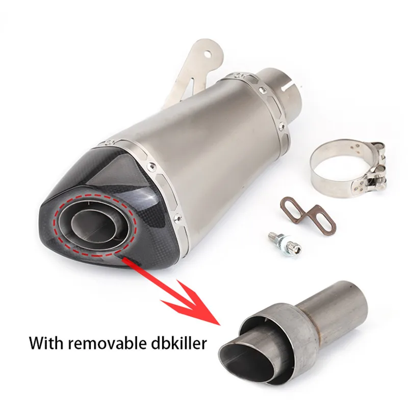 

New Motorcycle Motorbike Carbon Fiber Moto 65mm 60mm Exhaust Pipe Silencer With Dbkiller For S1000rr 2014-2016