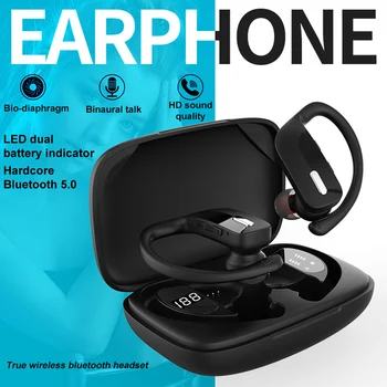 

2020 New 8D Surround TWS Wireless Bluetooth Earphones Earbuds Waterproof Sport Headset Headphones with LED Display Charging Case