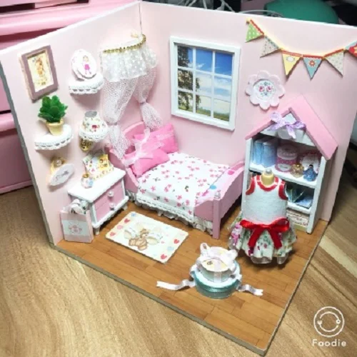 15,1*11,6*13,1 см DIY Кукольный дом с мебели лесное здание миниатюрные деревянные игрушки ручной работы Сборка взрослых подарок для детей